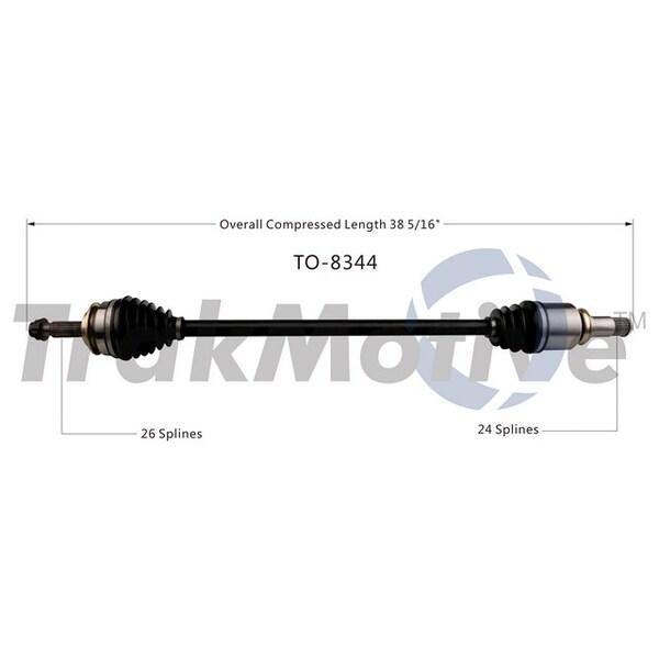 Surtrack Axle Cv Axle Shaft, To-8344 TO-8344 - main